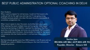 Best Public Administration Optional Coaching In Delhi