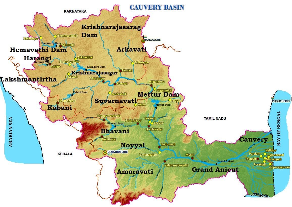 Kaveri River System 2026: Origin,