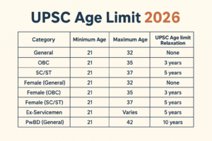 UPSC Age Limit 2026, Eligibility