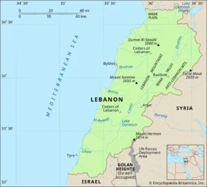 Lebanon: Location and Geographical Features