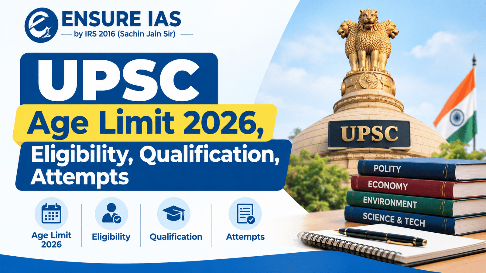 UPSC Age Limit 2026, Eligibility, Qualification, Attempts
